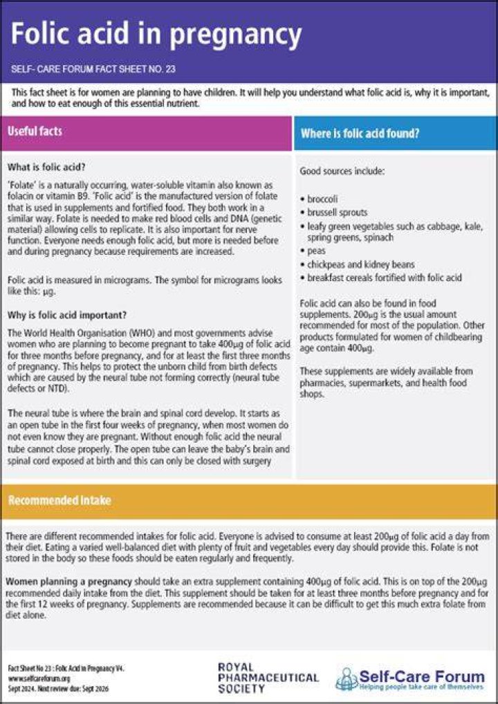 Can I stop folic acid at 12 weeks?