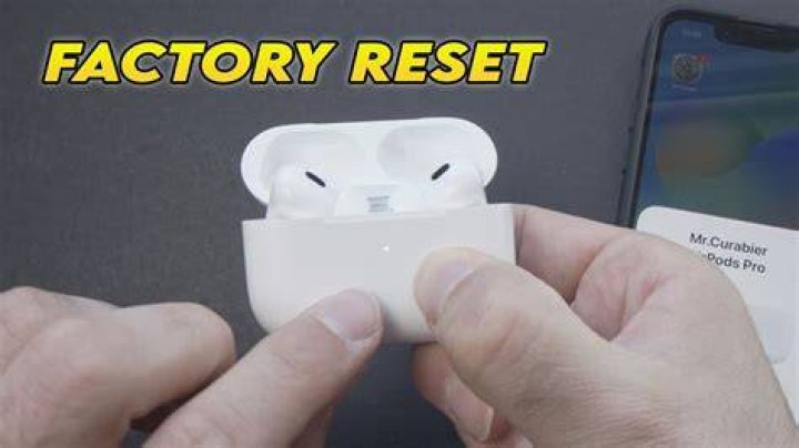 How do I restore my AirPods to factory settings?