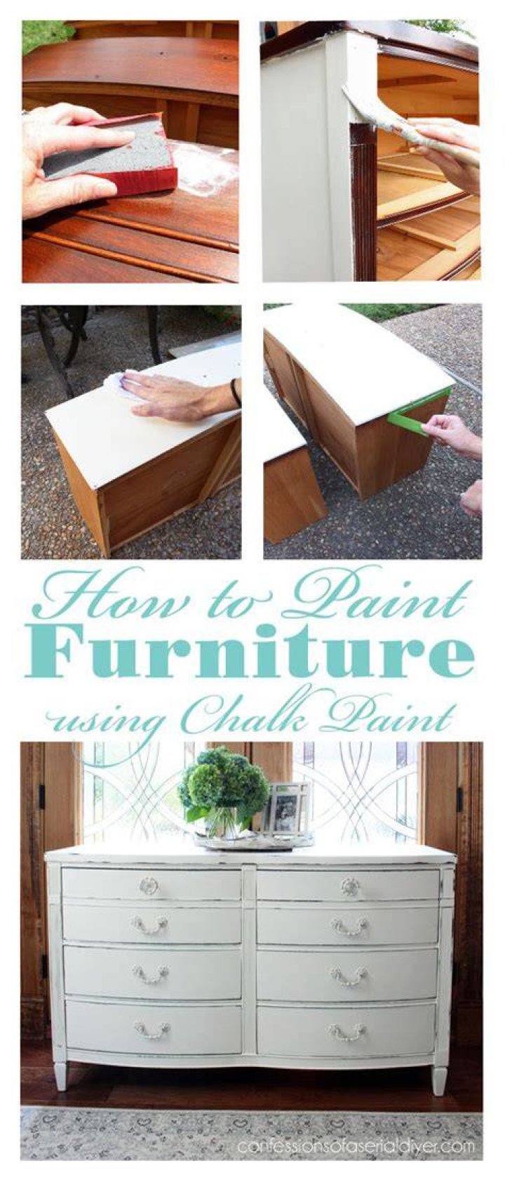 How do you chalk paint pine furniture?