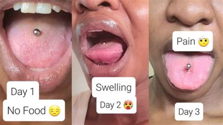 How long after tongue piercing can you drink?