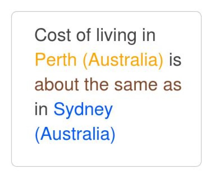 Is Perth cheaper than Sydney?