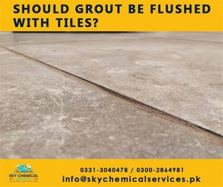Should tile grout be flushed?