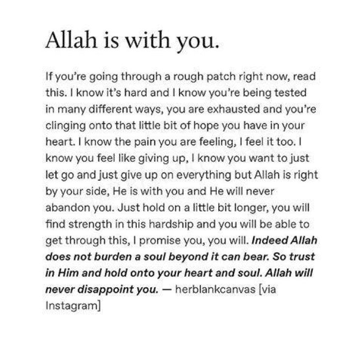 What did Allah say about depression?