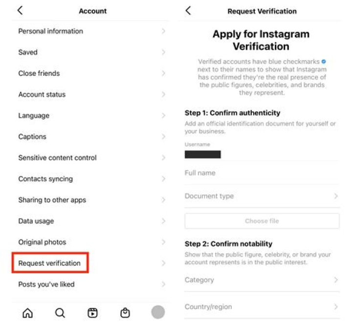 What do verified accounts on Instagram get?