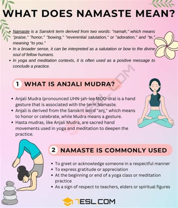 What does namaste in yoga mean?