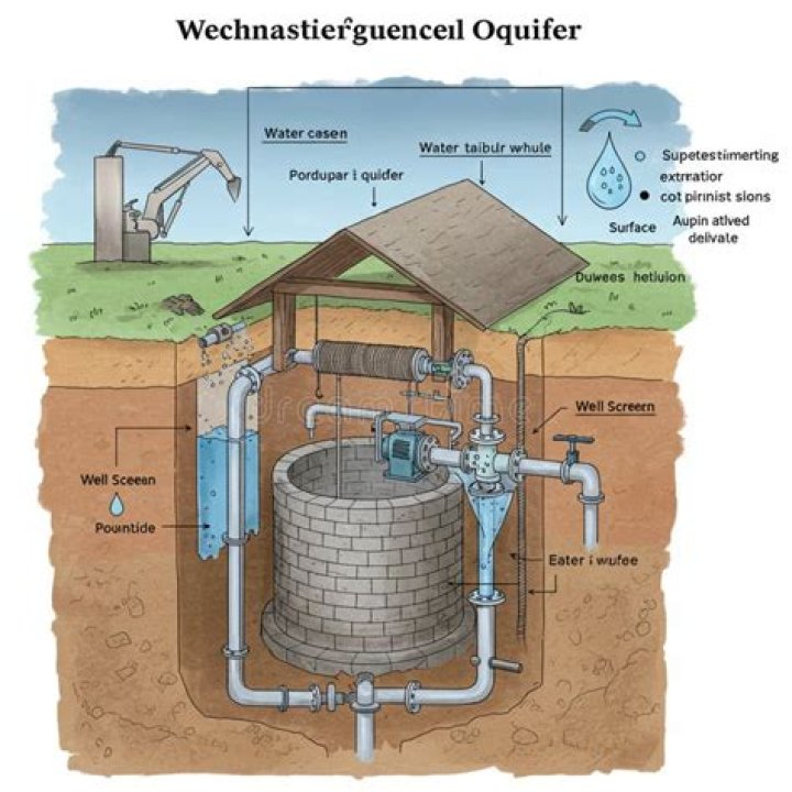 Where is a well usually located?